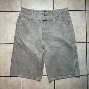 VTG Marithe Francois Girbaud Brand X Long Shorts Beige Baggy Y2K Men Size 40x15